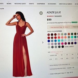 Azazie Julie Bridesmaid dress